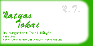 matyas tokai business card