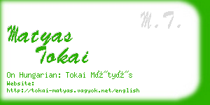 matyas tokai business card